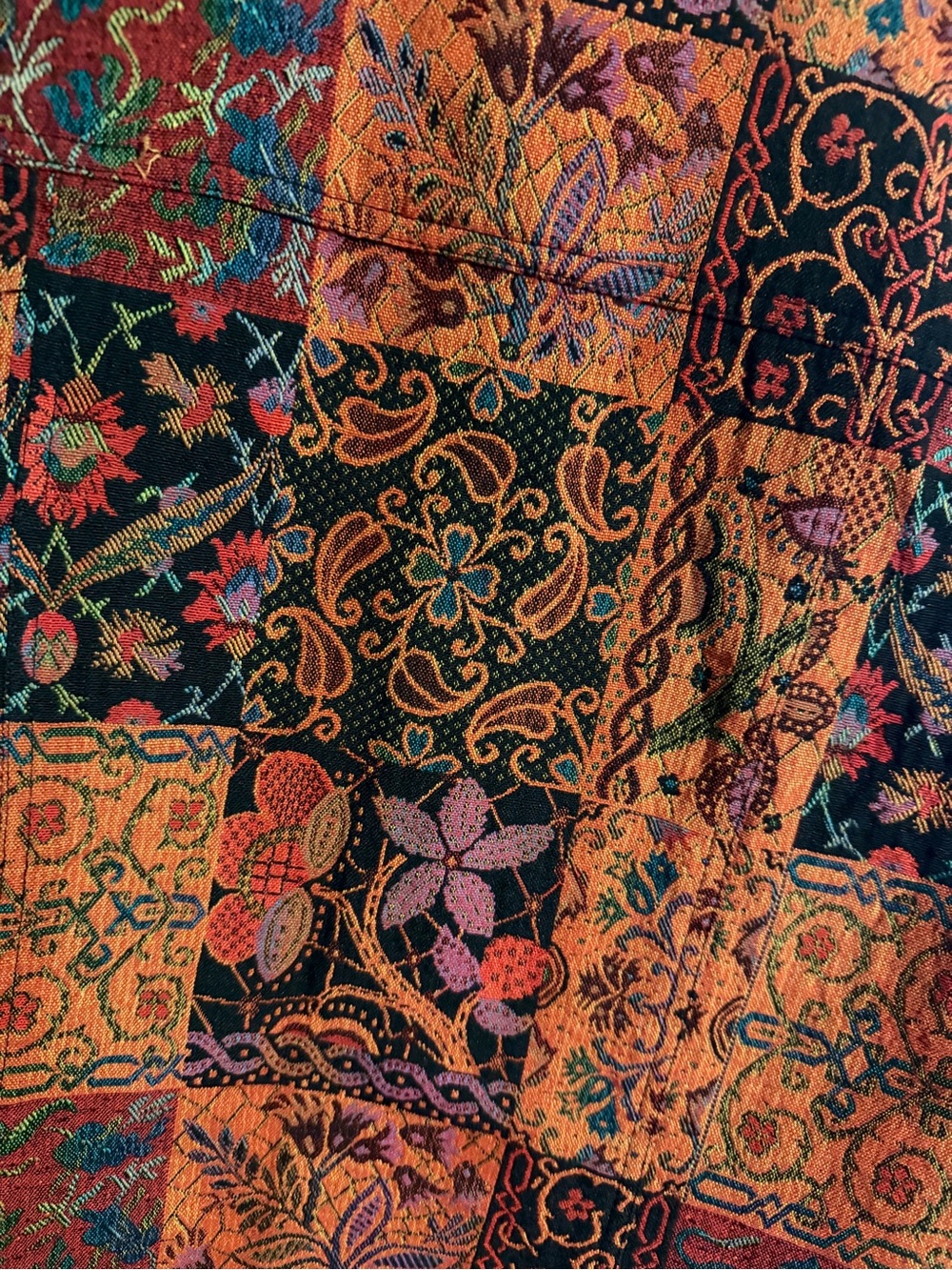 Stonebridge Signature Tapestry Patchwork Jacket Small Boho Jacquard Floral - Picture 11 of 11
